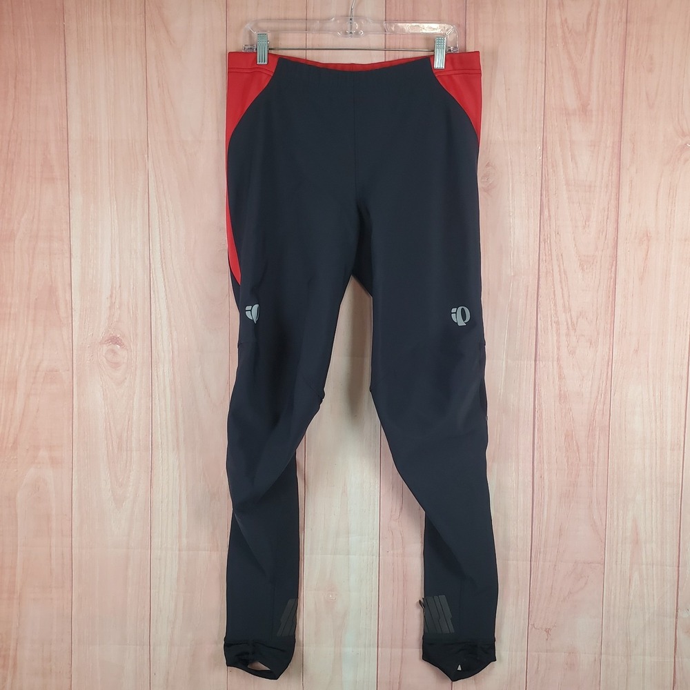 Pearl Izumi Mens Cycling Tights Pants XL Black Polyester Stretch Elastic Waist